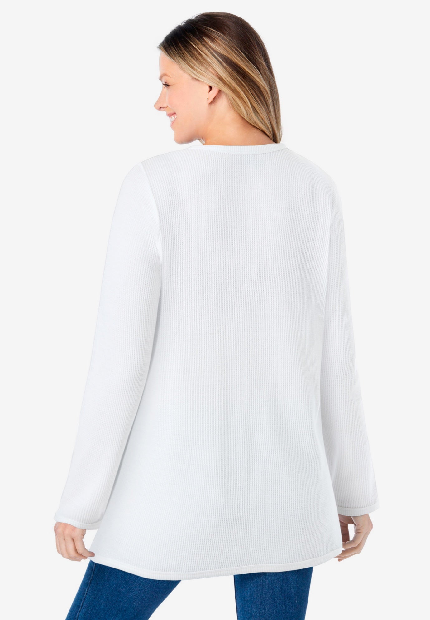 Ultra Soft Waffle Thermal Sweatshirt image number 2