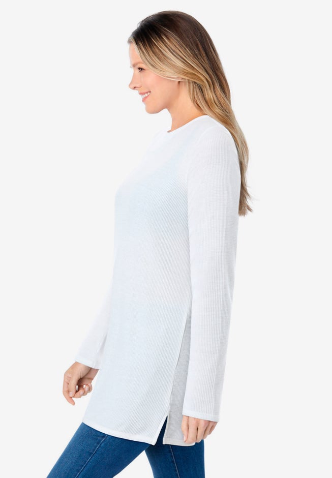 Ultra Soft Waffle Thermal Sweatshirt image number 3
