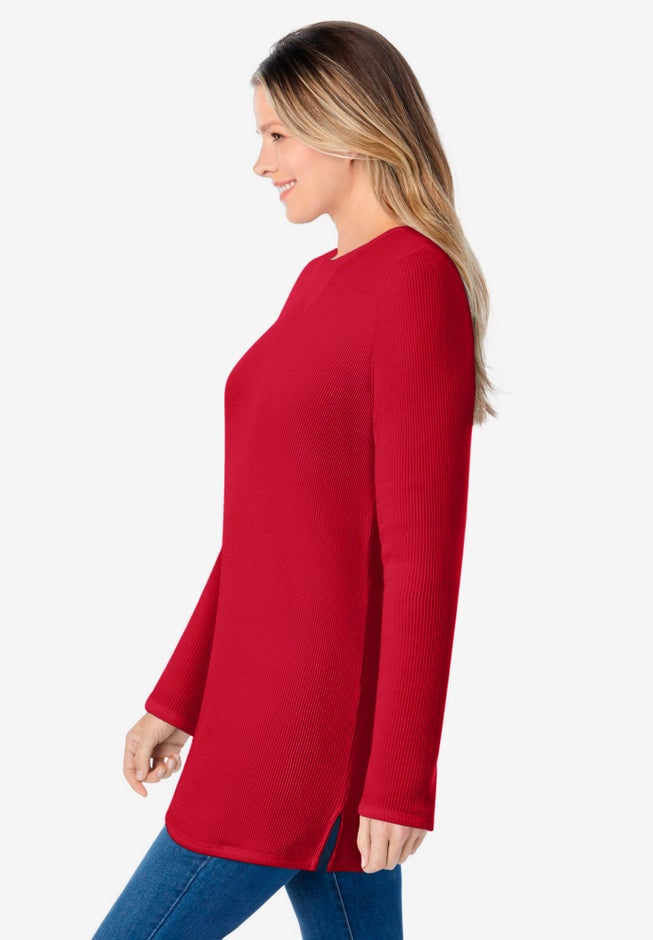Ultra Soft Waffle Thermal Sweatshirt image number 5