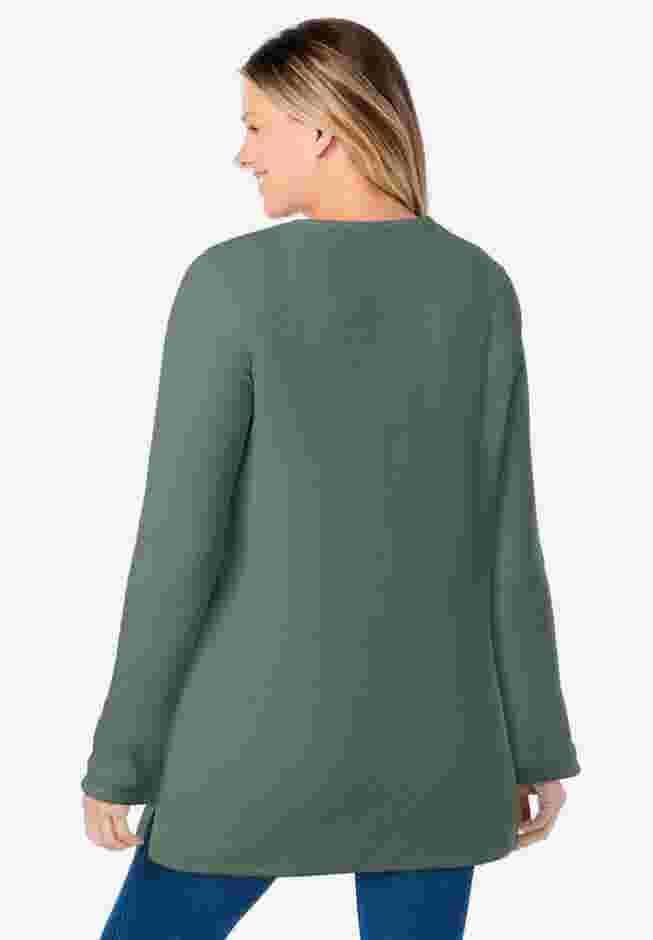 Ultra Soft Waffle Thermal Sweatshirt image number 4