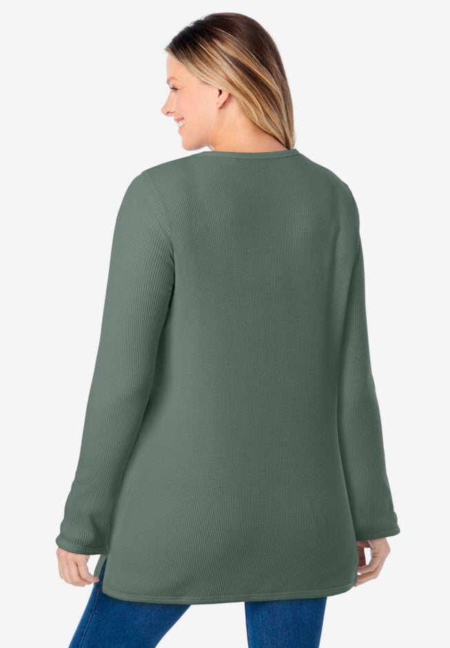 Ultra Soft Waffle Thermal Sweatshirt image number 4