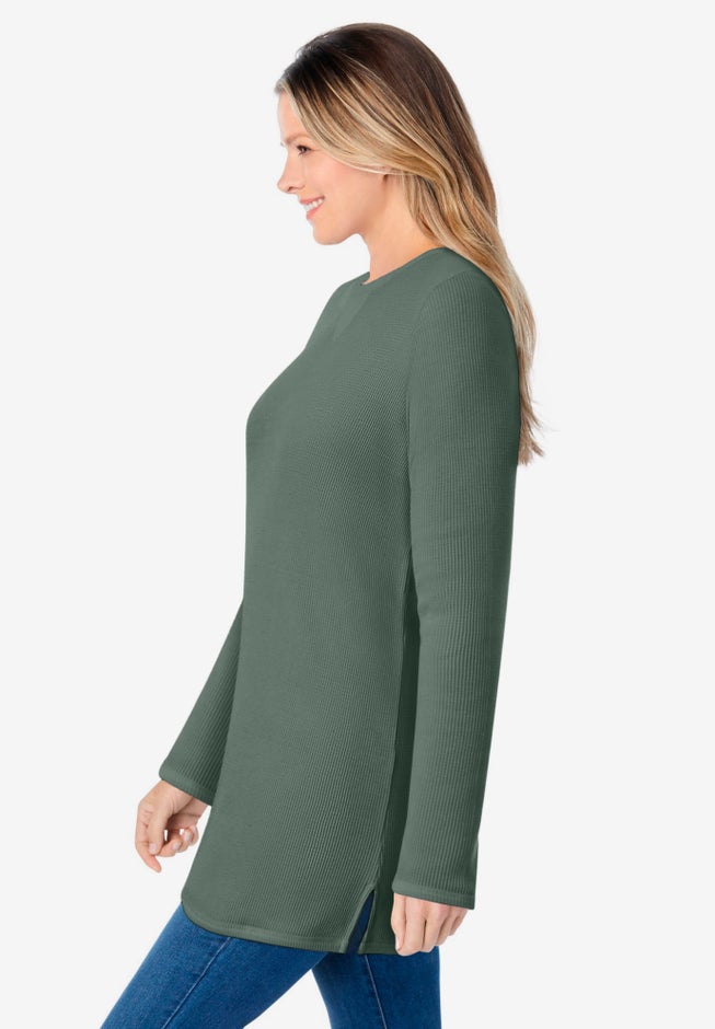 Ultra Soft Waffle Thermal Sweatshirt image number 5