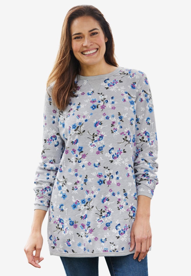 Ultra Soft Waffle Thermal Sweatshirt image number 0