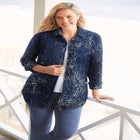 Crinkle Button-Front Shirt image number null