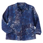 Crinkle Button-Front Shirt image number null