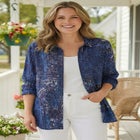 Crinkle Button-Front Shirt image number null