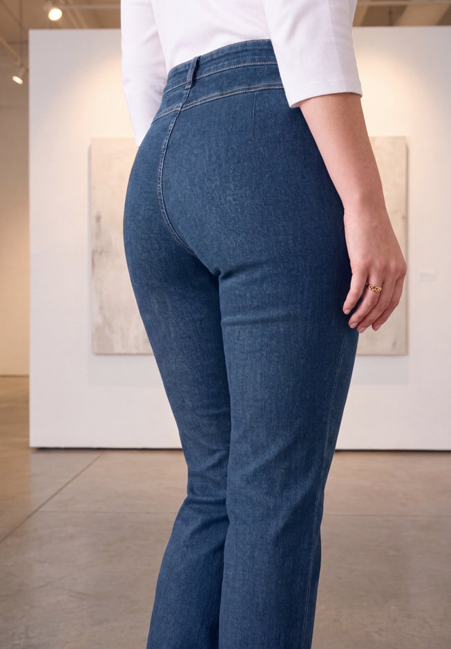 Stretch Straight-Leg Clean Jeans image number 4