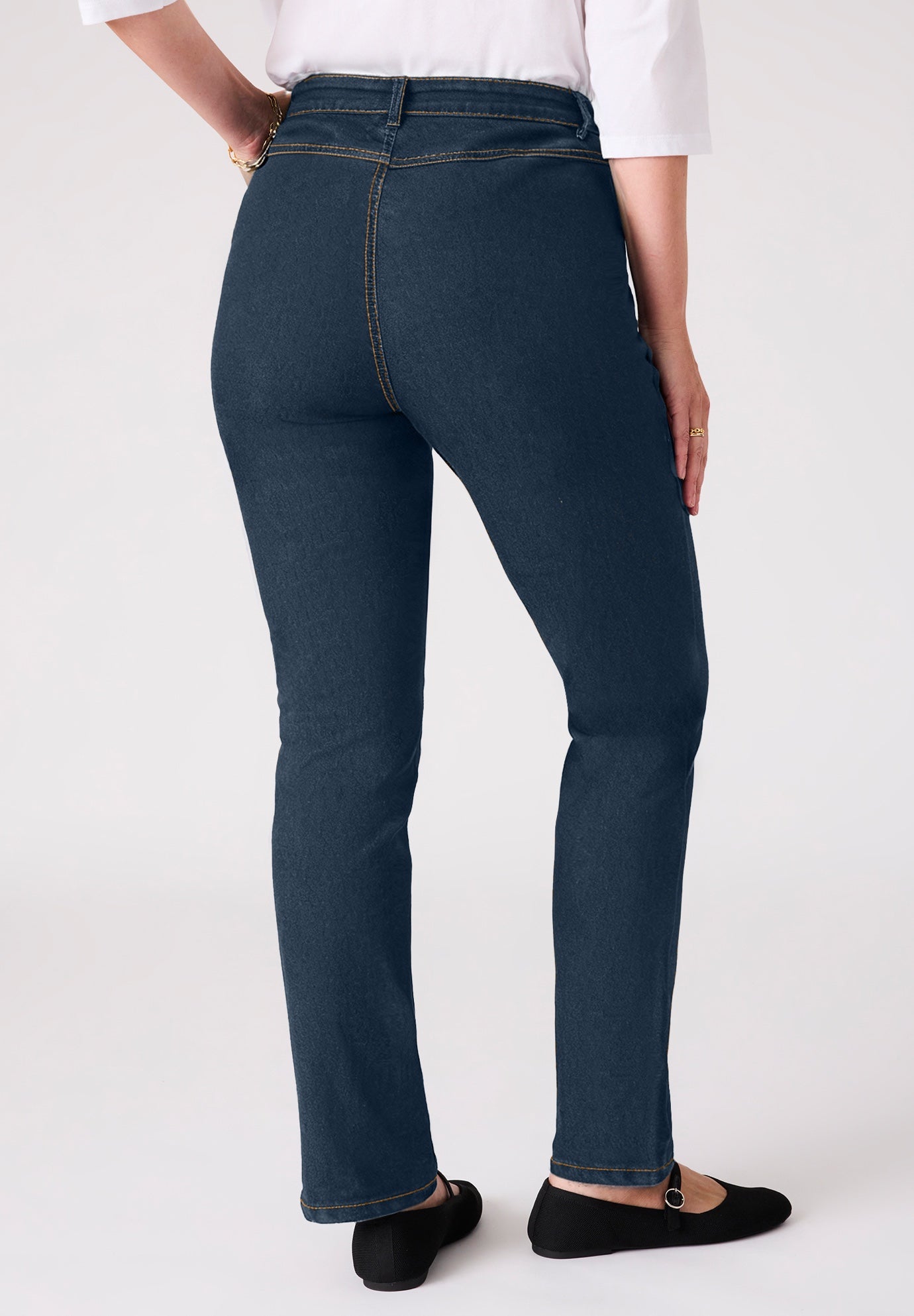 Stretch Straight-Leg Clean Jeans image number 0