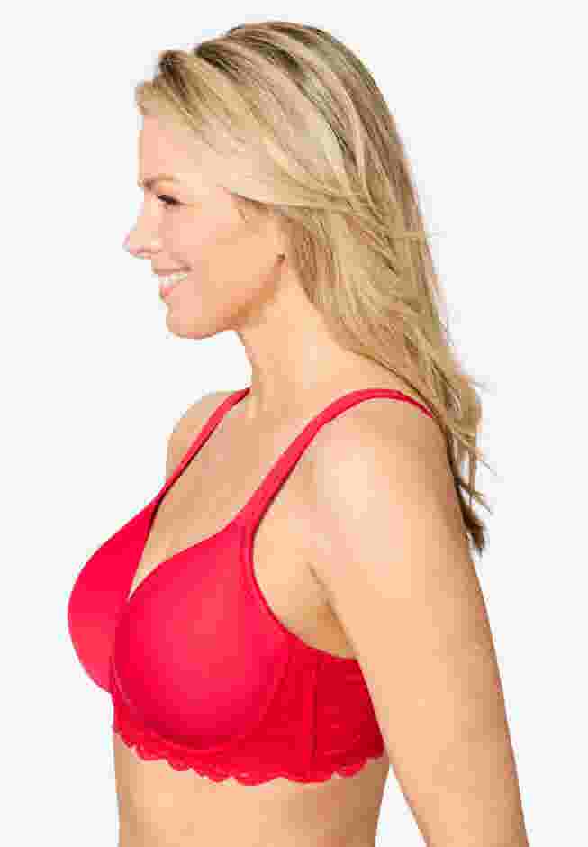 Leading Lady® The Chloe Lace Band Molded Underwire T-Shirt Bra image number 2