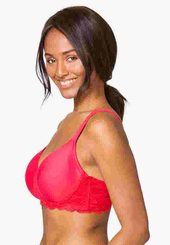 Leading Lady® The Zoey Lace Band Molded Wire Free T-Shirt Bra image number 2