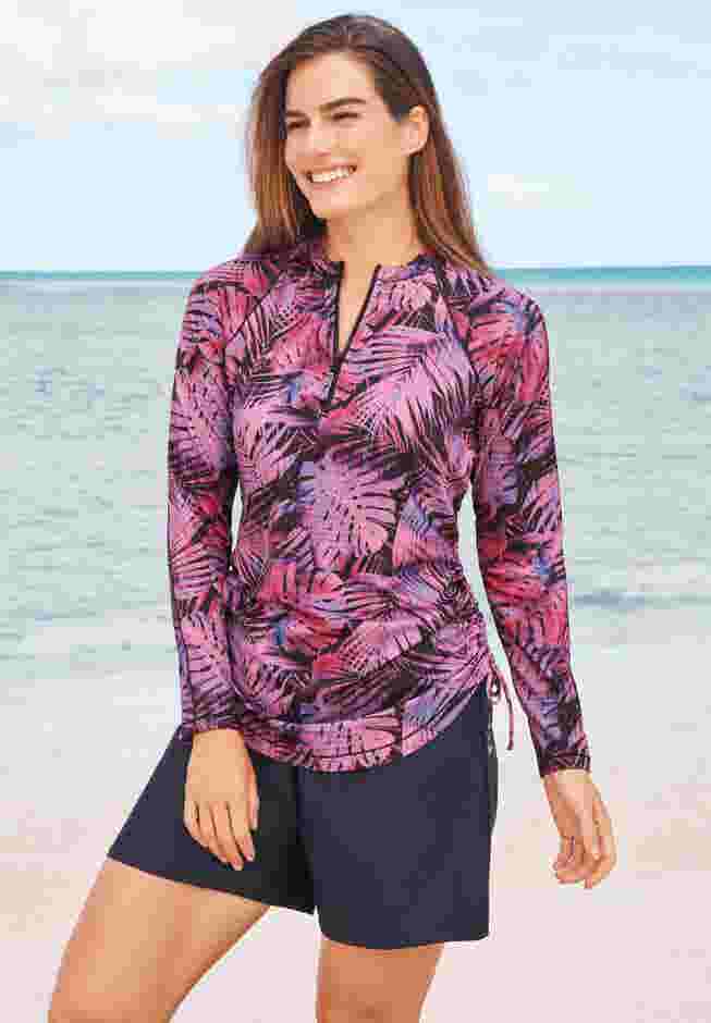 Adjustable Side Tie Swim Tee image number 0