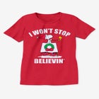 Peanuts Short-Sleeve Red Snoopy Believe Crew Tee image number null