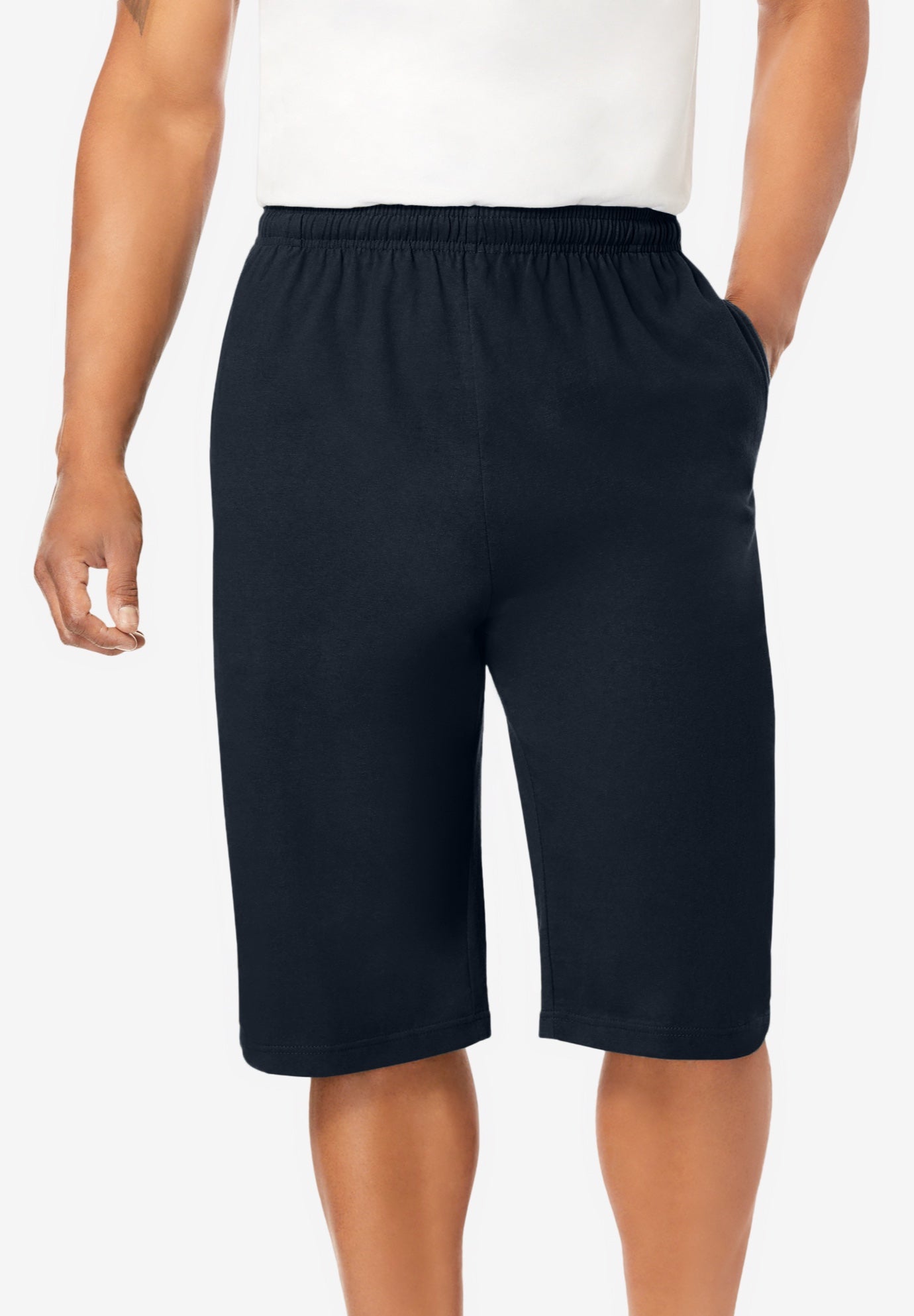 Lightweight Longer Length Jersey Shorts image number 0