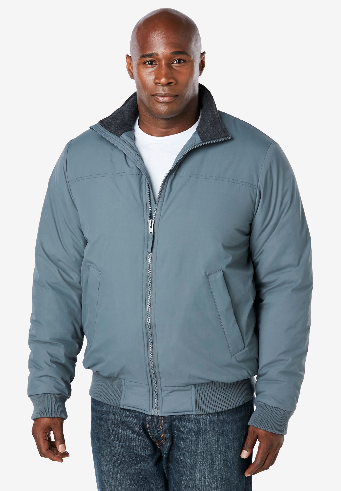 Fleece-Lined Bomber Jacket image number 5