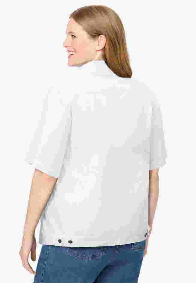 Short-Sleeve Denim Jacket image number 1