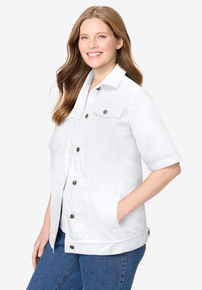 Short-Sleeve Denim Jacket image number 2