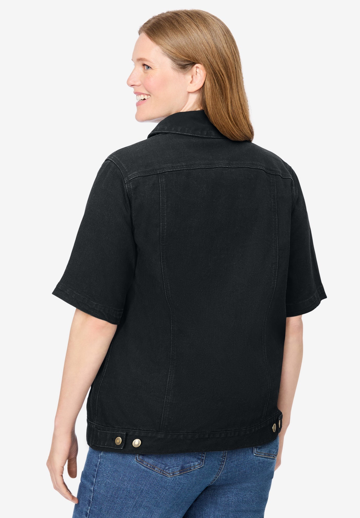 Short-Sleeve Denim Jacket image number 1