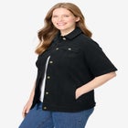 Short-Sleeve Denim Jacket image number null