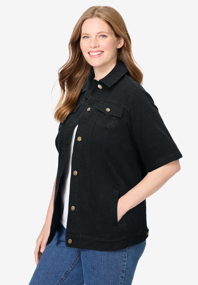 Short-Sleeve Denim Jacket image number 2