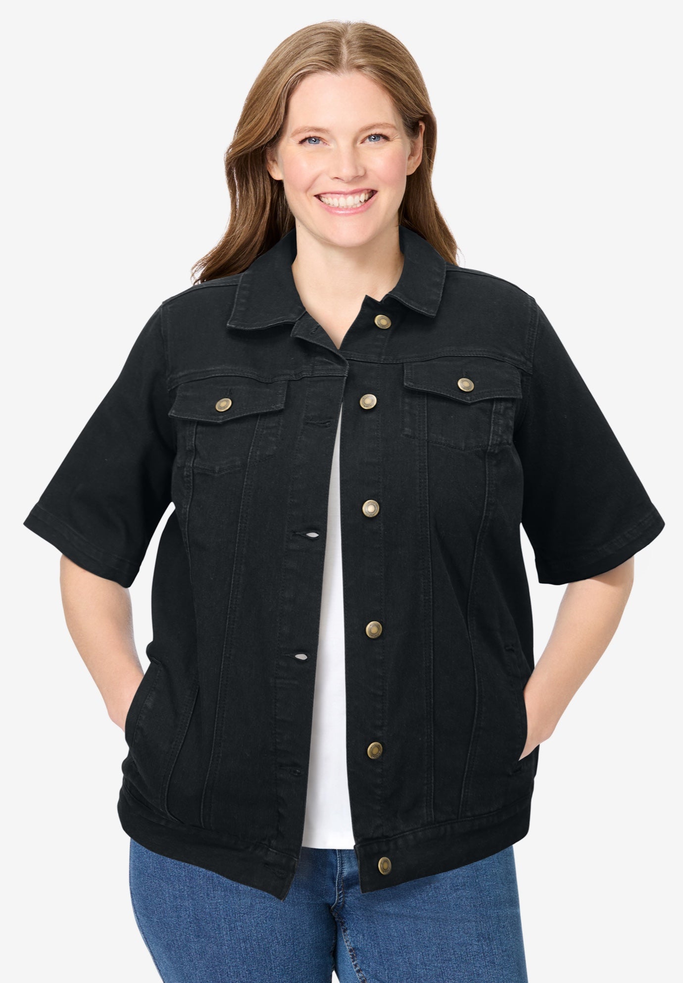 Short-Sleeve Denim Jacket image number 0