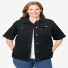Short-Sleeve Denim Jacket image number null