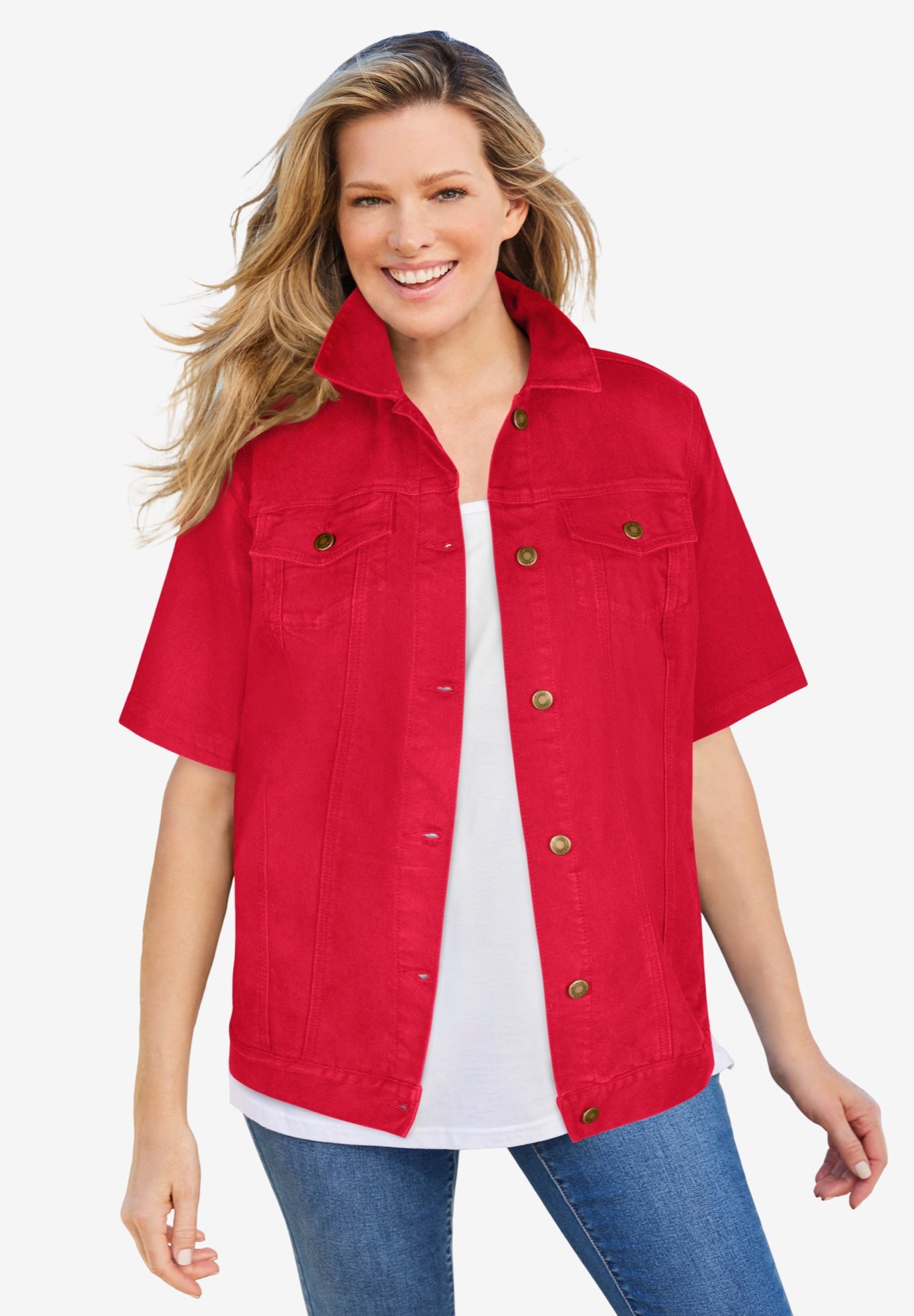 Short-Sleeve Denim Jacket image number 0