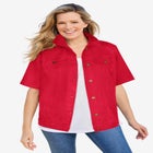 Short-Sleeve Denim Jacket image number null