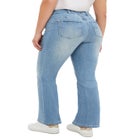 Back Elastic Bootcut Jeans image number null