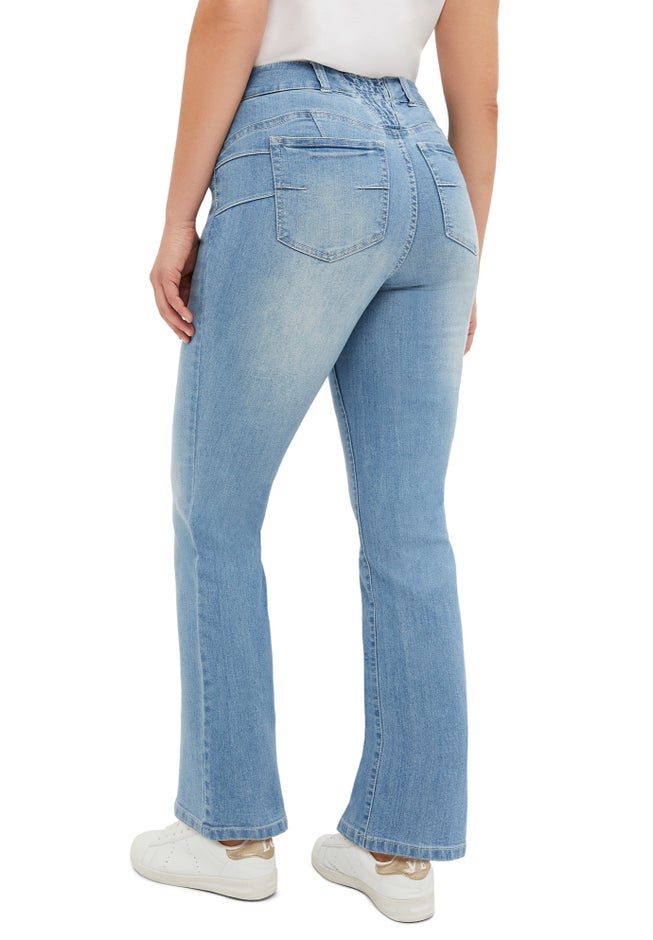 Back Elastic Bootcut Jeans image number 1