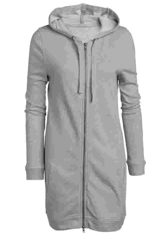 French Terry Long Zip Front Hoodie image number 0