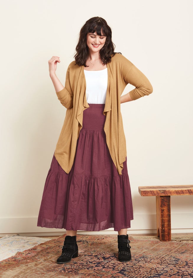 Tiered Crinkle Skirt image number 1