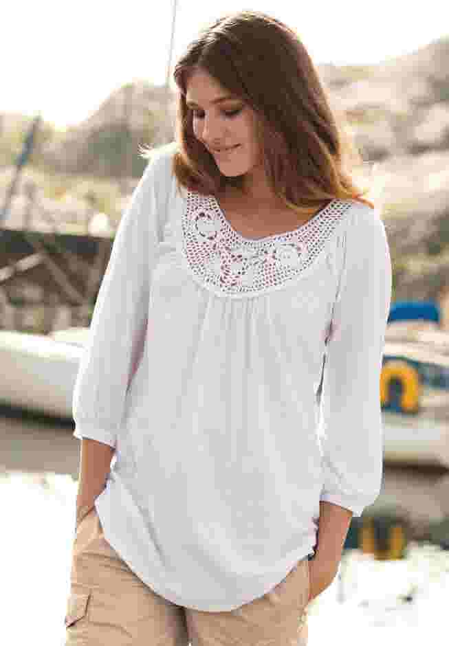 Crochet Trim Tunic image number 0