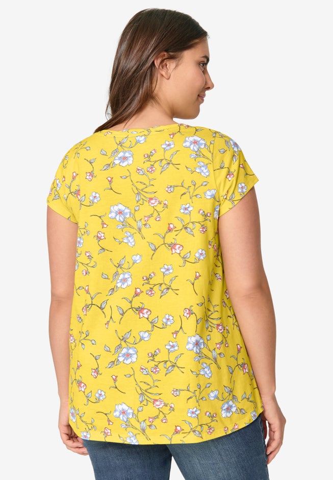 Twisted V-neck Tee image number 1