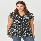 Twisted V-neck Tee image number null