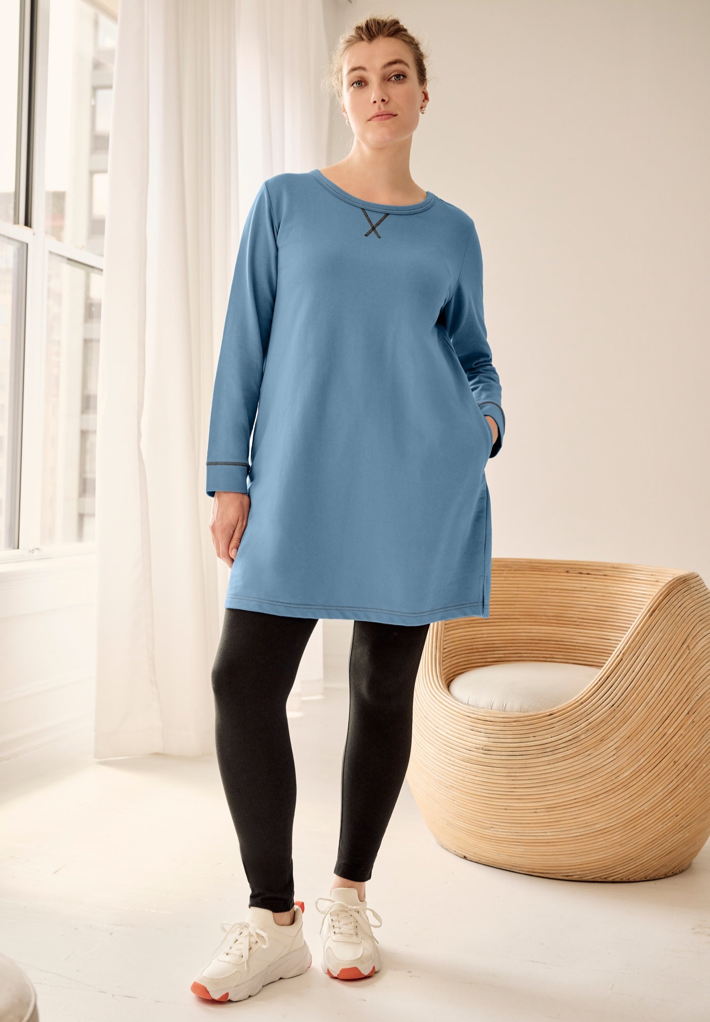 French Terry Tunic Dress image number 0