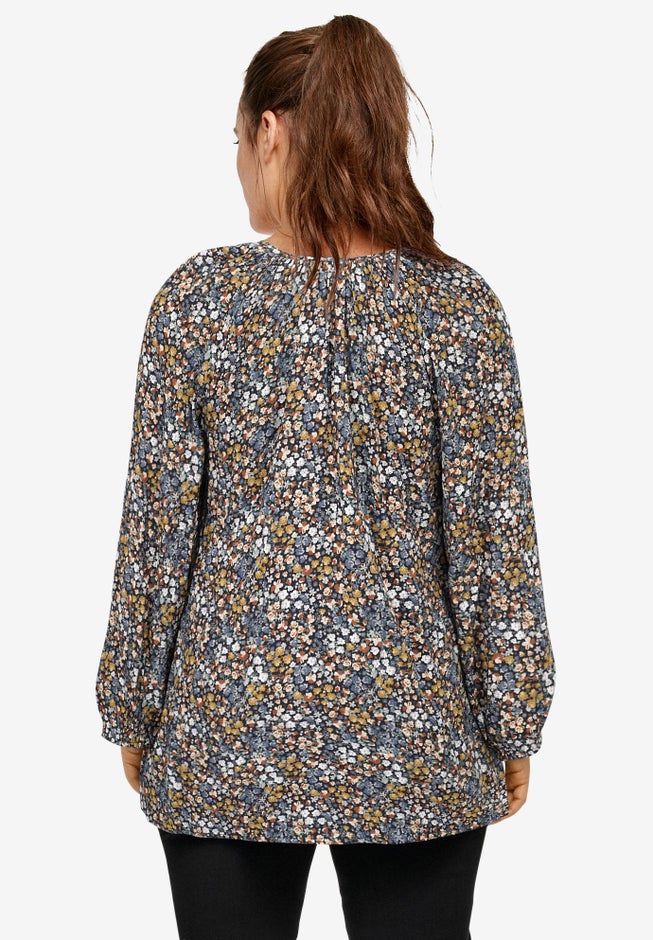 Tie Neck Peasant Tunic image number 2