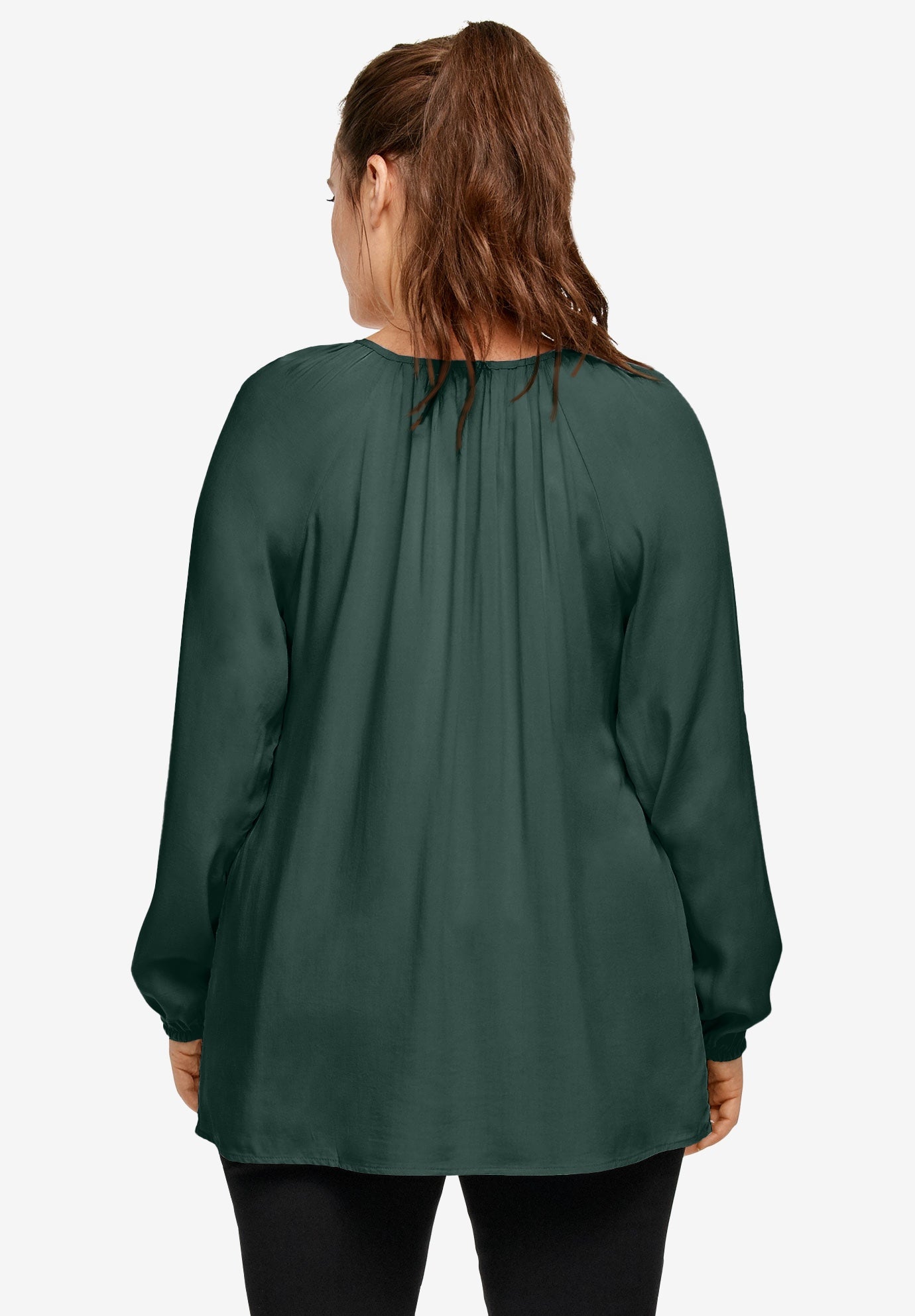 Tie Neck Peasant Tunic image number 2