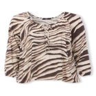 A-Line Long Sleeve Peasant Tunic with Tie-Neck Keyhole Neckline image number 3