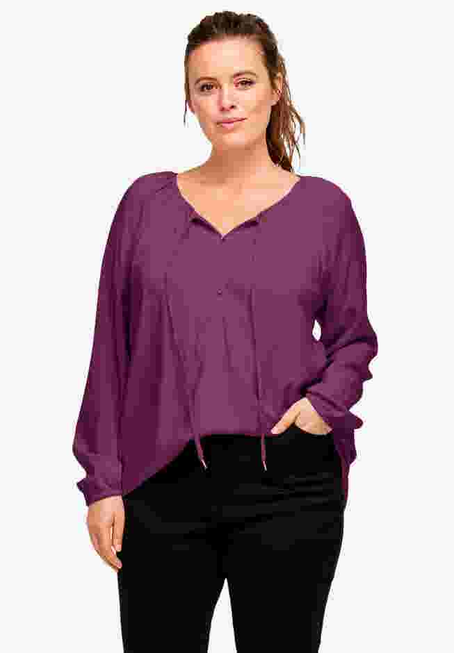 Tie Neck Peasant Tunic image number 0