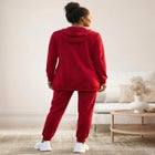 Ellos Studio French Terry Drawstring Elastic Waistband Jogger image number null