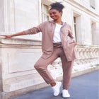 French Terry Drawstring Elastic Waistband Jogger image number null