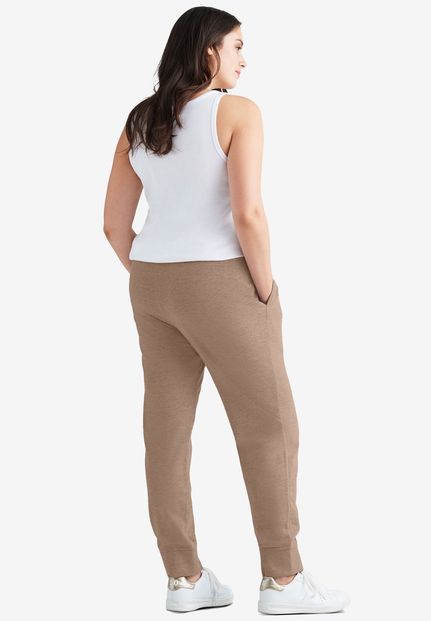 French Terry Drawstring Elastic Waistband Jogger image number 1