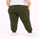 French Terry Drawstring Elastic Waistband Jogger image number null