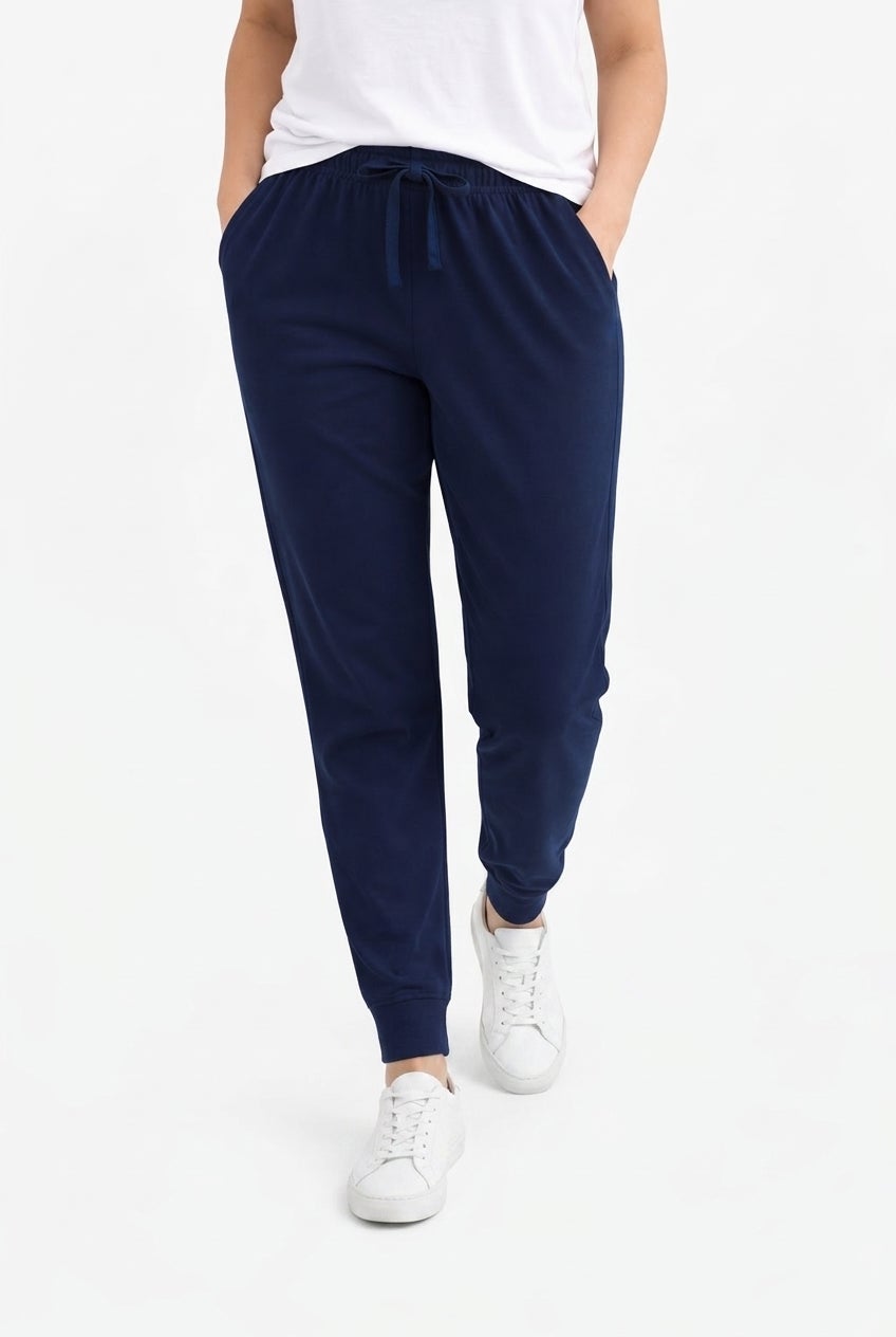 French Terry Drawstring Elastic Waistband Jogger image number 0