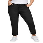 Mid-Rise Stretch Boyfriend Jeans image number null