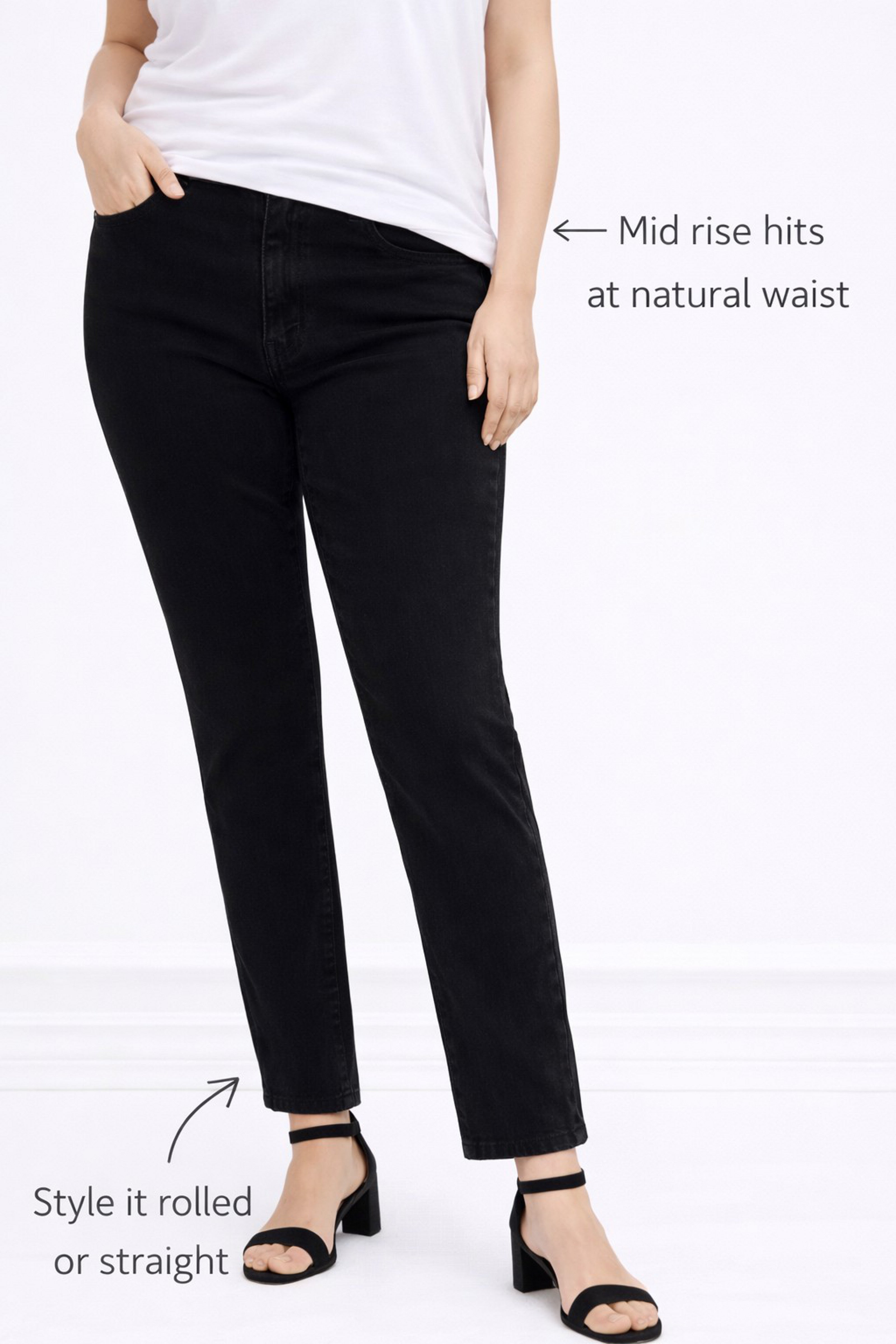 Mid-Rise Stretch 5-Pocket Relaxed Fit Boyfriend Jeans image number 2