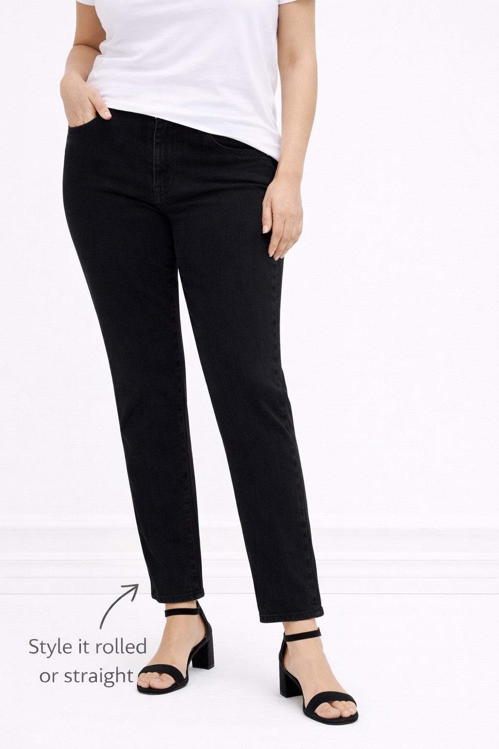Mid-Rise Stretch 5-Pocket Relaxed Fit Boyfriend Jeans image number 2