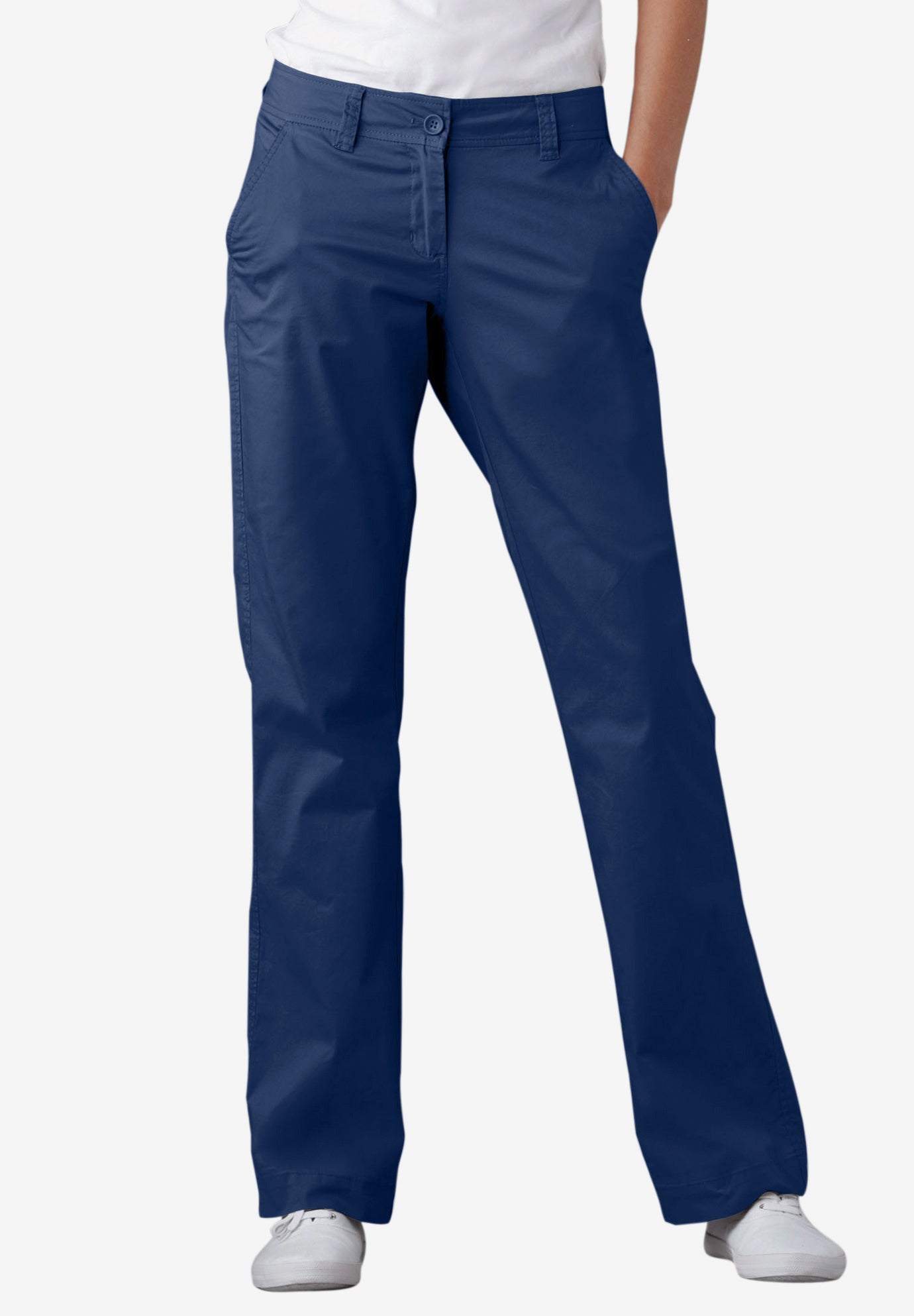 Stretch Chino Mid-rise Classic Bootcut Pants image number 0