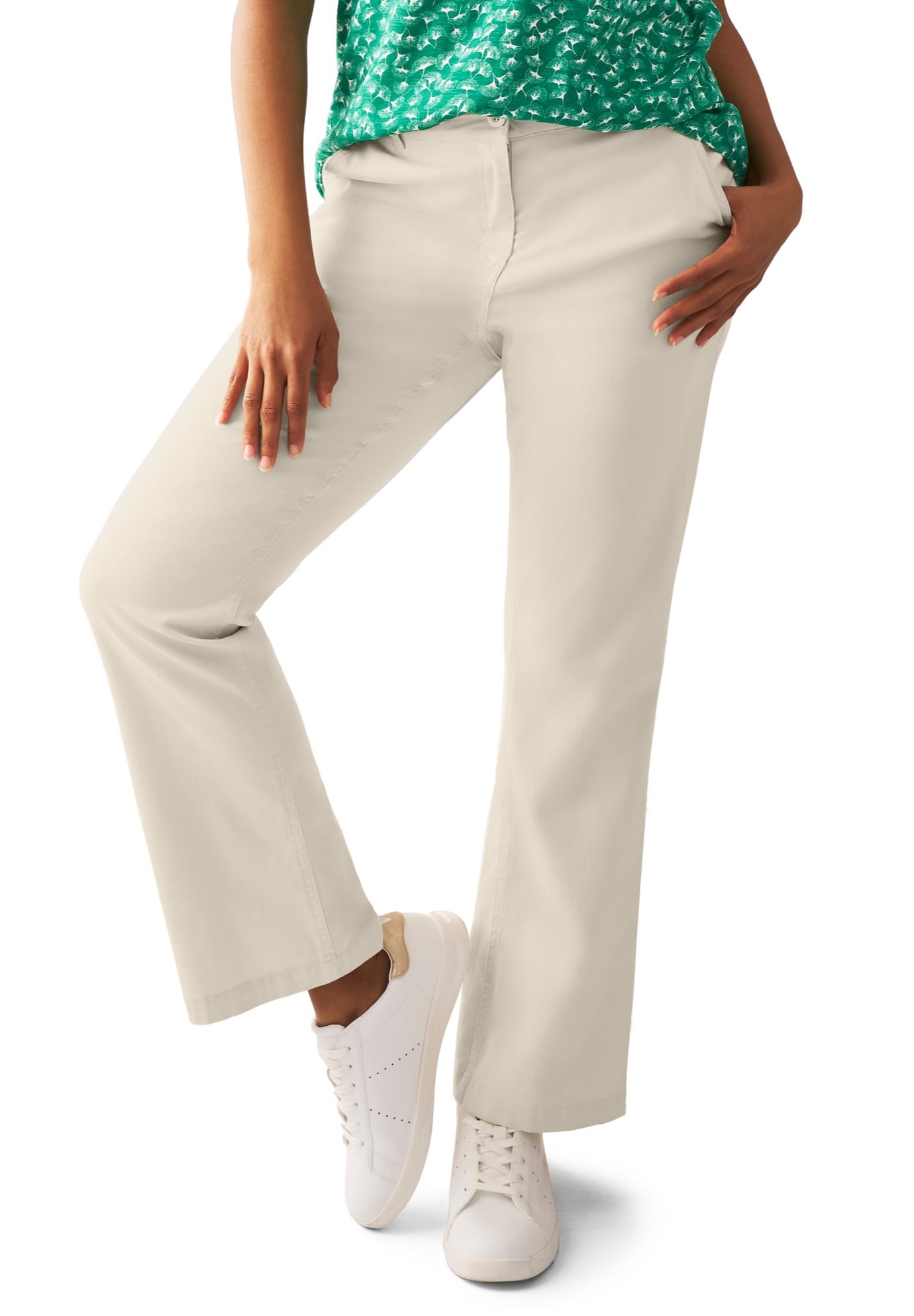 Stretch Chino Mid-rise Classic Bootcut Pants image number 0