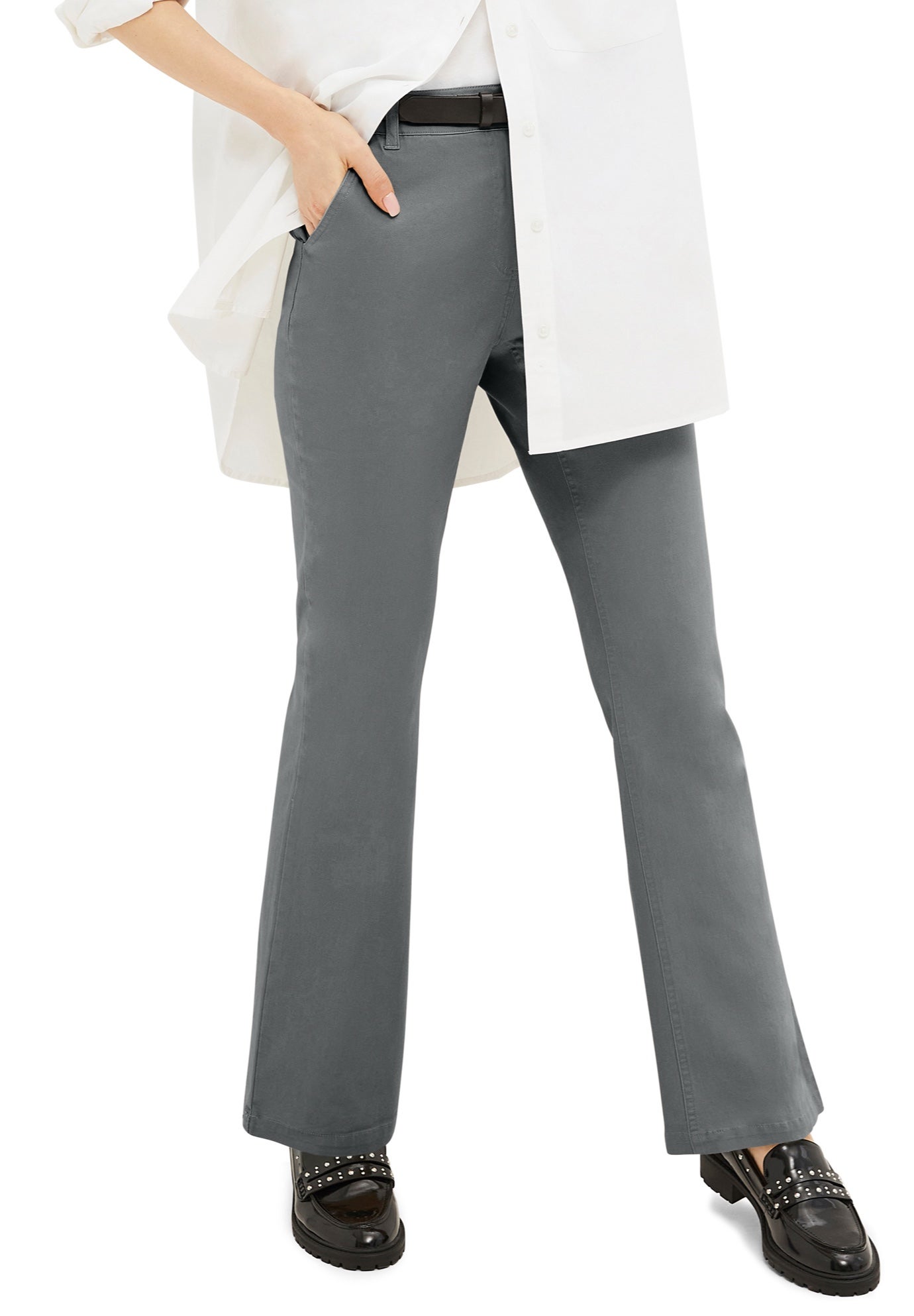 Stretch Chino Mid-rise Classic Bootcut Pants image number 0